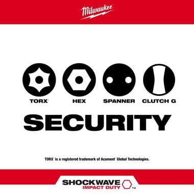 Milwaukee 9-Piece SHOCKWAVE Impact Security Insert Bit Set 1Pk, large image number 1