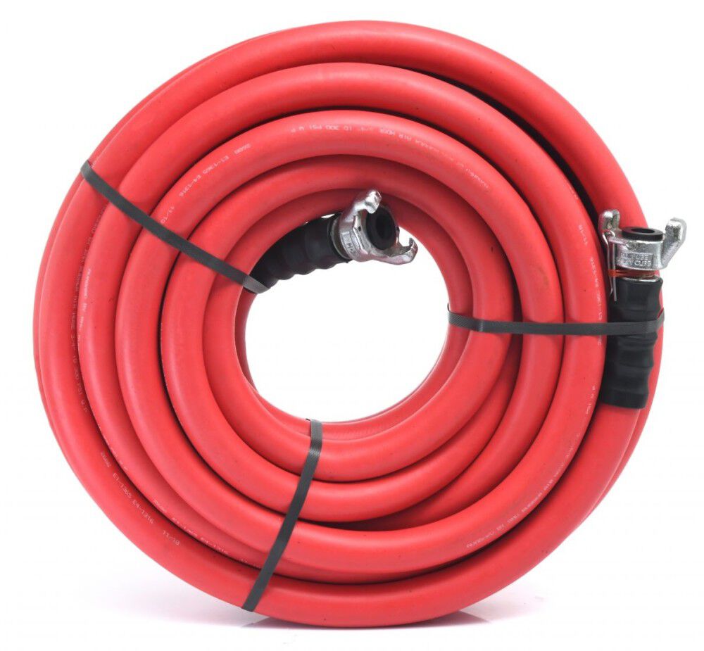 BluBird Impulse 3/4 Inch x 100 Ft. Red Rubber Jack Hammer Hose Assembly, large image number 1