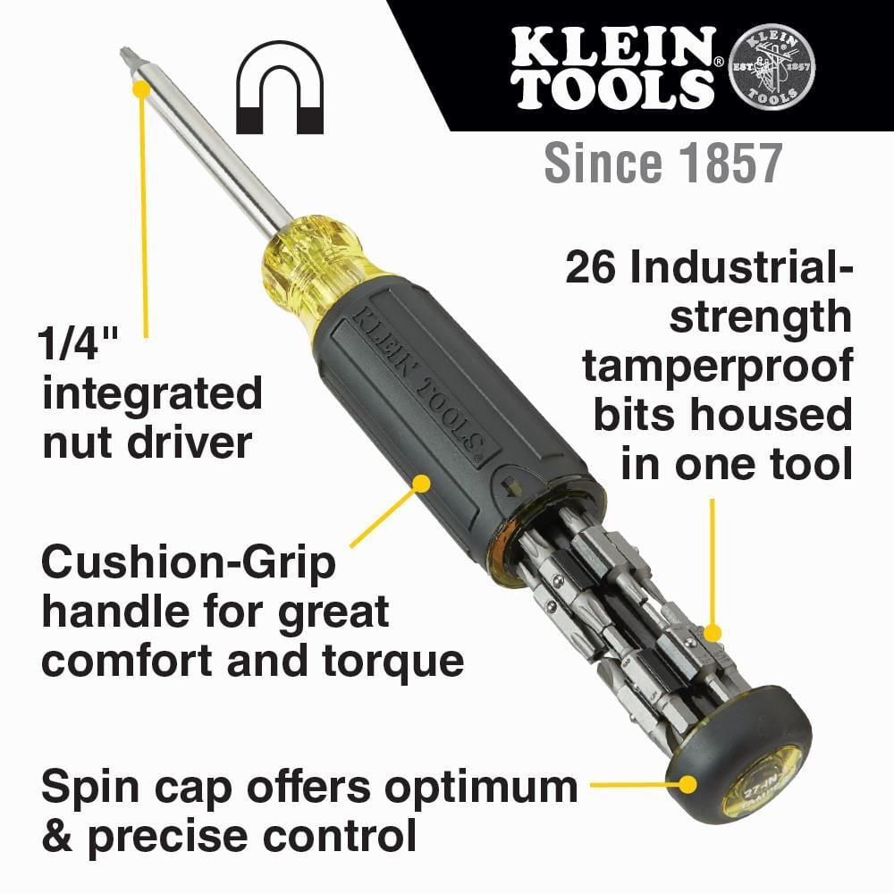 Klein Tools 27-in-1 Tamperproof Screwdriver, large image number 2