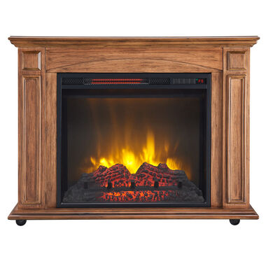 Hearthpro Rolling Electric Fireplace with Storage
