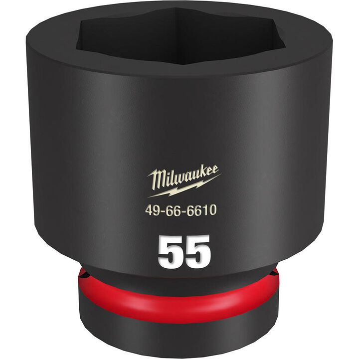 Milwaukee Impact Socket 1in Drive 55mm Standard 6 Point, large image number 0