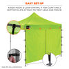 Ergodyne 10 Ft Pop-Up Tent Zipper Door Sidewall Hi-Vis Green, small image number 5