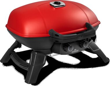 Napoleon TravelQ 285 Portable Propane Gas Grill with Griddle Red, large image number 1