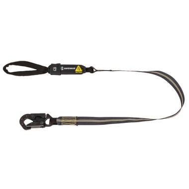 Safewaze Arc Flash 6 Ft. Energy Absorbing Lanyard: Aramid, Dielectric Snap Hook, Soft Loop