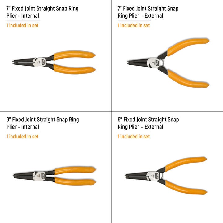 GEARWRENCH Fixed Joint Internal External Snap Ring Pliers Set 4 Pieces, large image number 2
