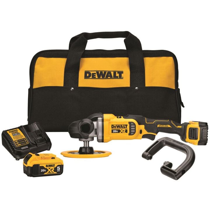 DEWALT 20V MAX XR 7 in (180mm) Cordless Variable Speed Rotary Polisher Kit