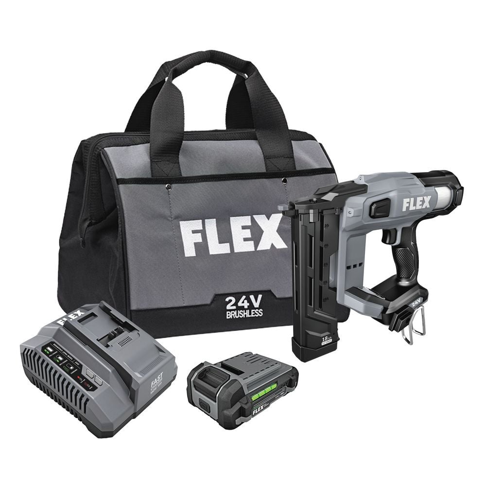 FLEX 24V Cordless 18 Gauge 1/4 Inch Narrow Crown Stapler Kit, large image number 3