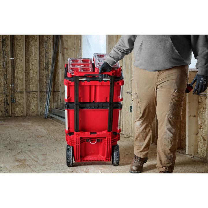 Milwaukee PACKOUT Rolling Tool Box Multi Depth 3 Drawer Tool Box Compact Tool Box & Compact Low Profile Organizer Bundle, large image number 12