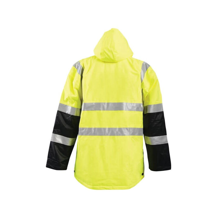 Occunomix Hi-Vis Yellow Premium Cold Weather Parka Jacket Small, large image number 1
