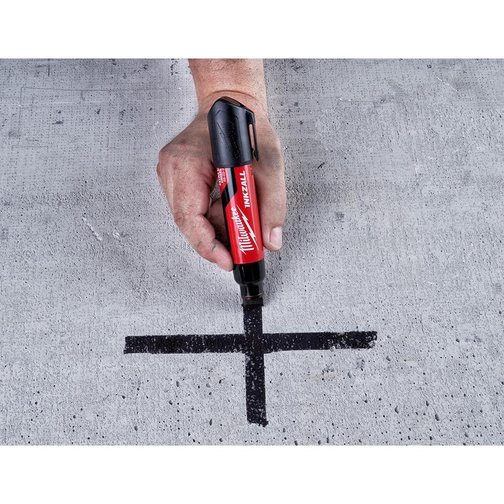 Milwaukee INKZALL Extra Large Chisel Tip Black Marker, large image number 4