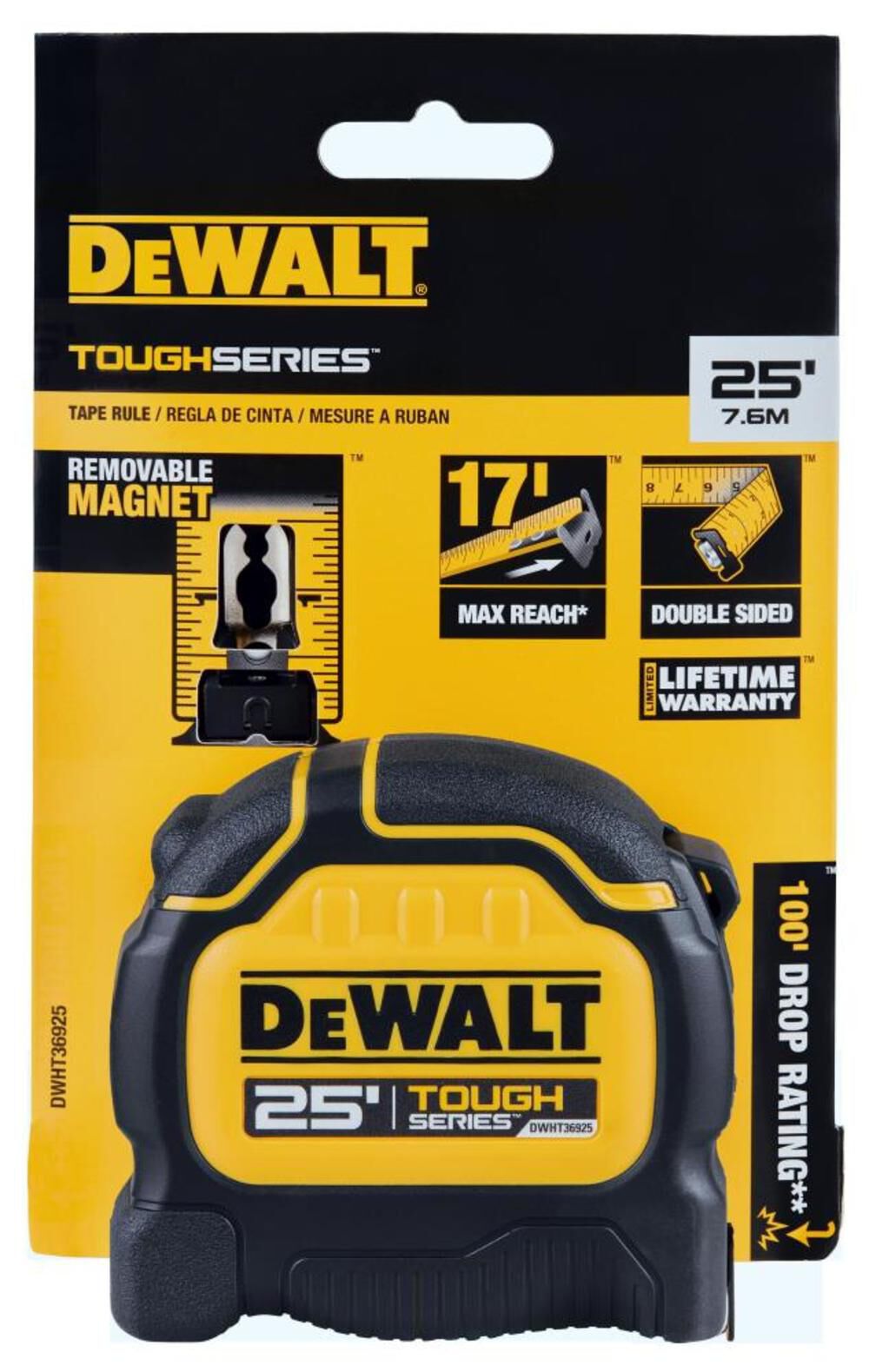 DEWALT ToughSeries Tape Measure 25' DWHT36925S Acme Tools