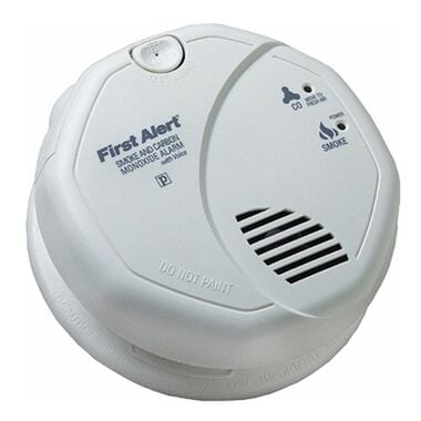 First Alert Hardwired Photoelectric Smoke and Carbon Monoxide Alarm with Voice & Location Feature