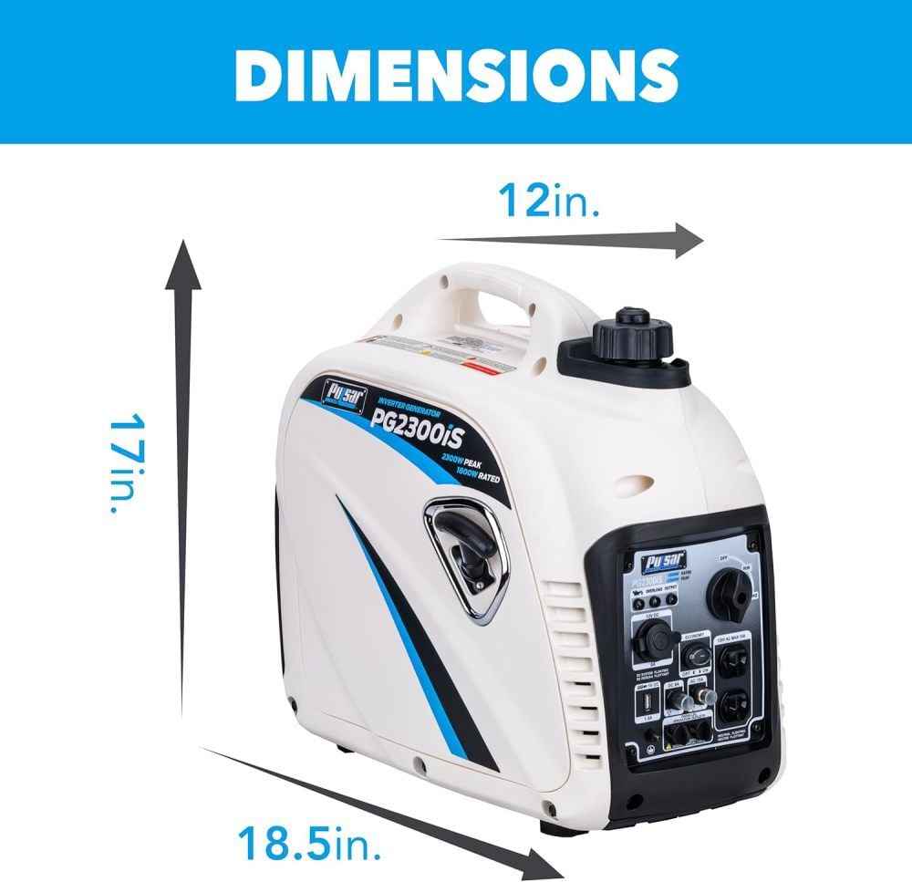 Pulsar Products 2,300 Watt Gas Powered 50-State Portable Inverter Generator, large image number 9