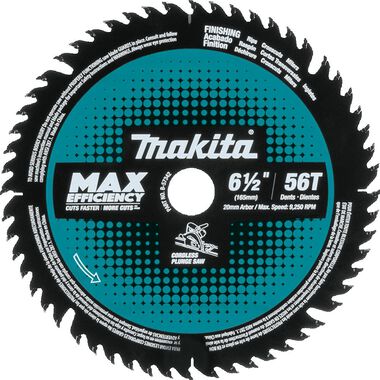 Makita 6-1/2in 56T Carbide-Tipped Cordless Plunge Saw Blade