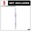 Milwaukee 4 In. 10 TPI Bi-Metal Jig Saw Blade (5pk), small image number 3