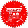 Diablo Tools 5-3/8 inch x 36 Tooth ATB Finish Circular Saw Blade with 10mm Arbor, small image number 1
