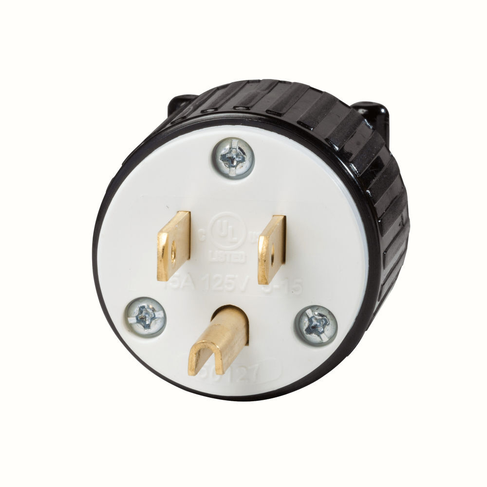 Southwire CEP Black/White 125V 15A 1 Phase NEMA 5-15R UG Plug, large image number 1
