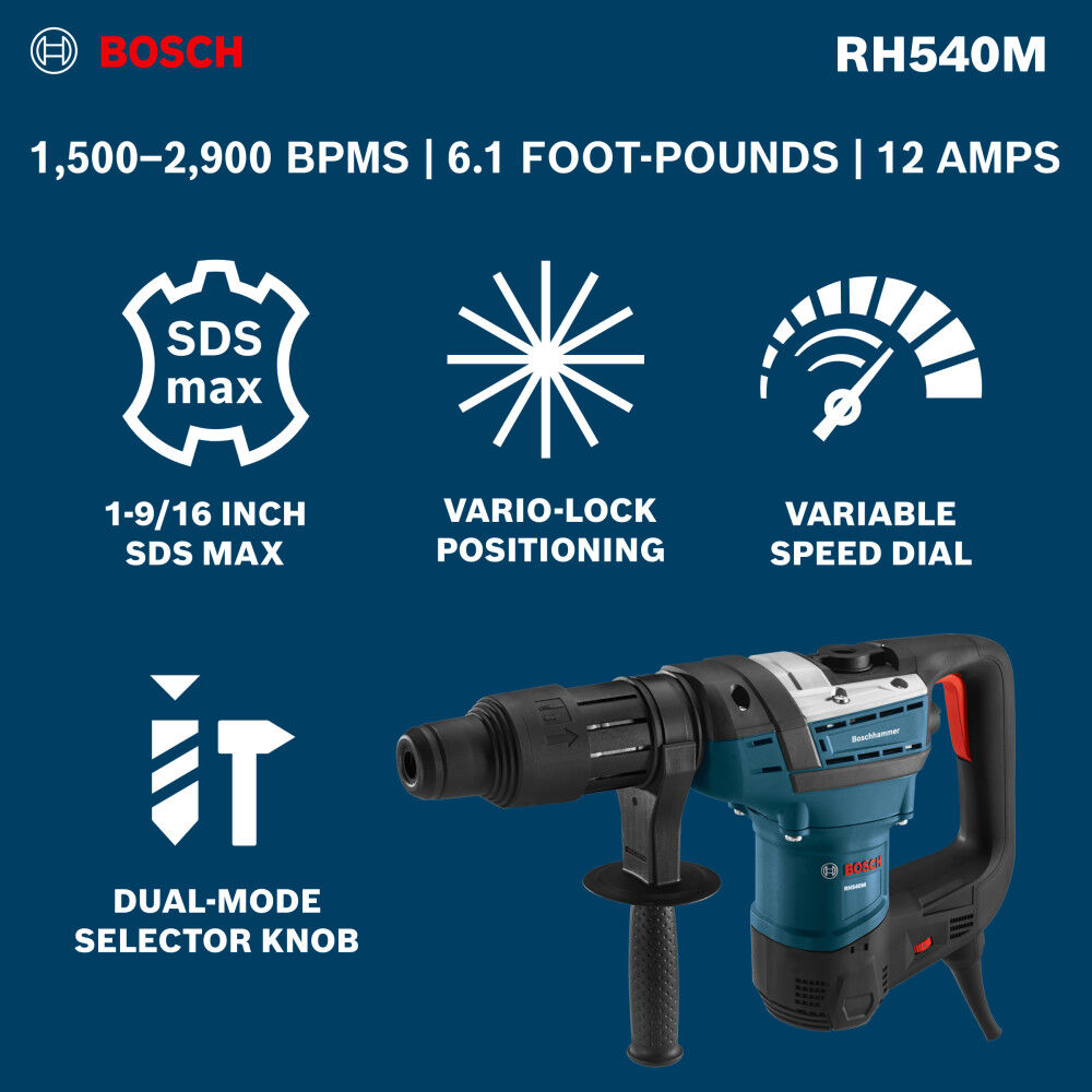 Bosch 1-9/16 Inch SDS-max Combination Hammer, large image number 11