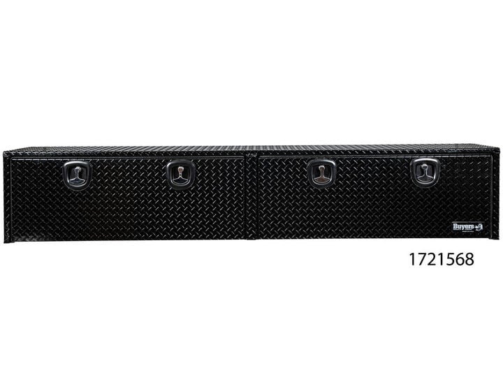 Buyers Products Company 18x16x96 Inch Gloss Black Diamond Tread Aluminum Topsider Truck Box, large image number 5
