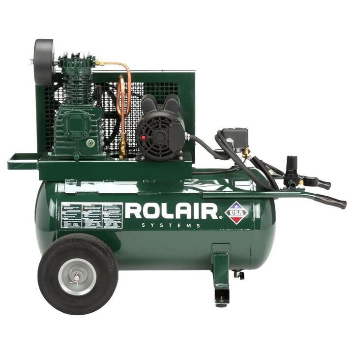 Rolair 20 Gallon 10.1 CFM 1.5HP 115/230V Wheeled Electric Air Compressor, large image number 1