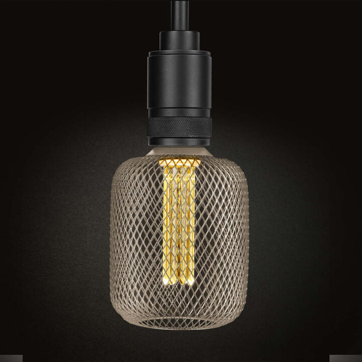 Feit Electric 3.5W 140 Lumens E26 Acrylic LED Bulb White Base Gold Mesh Cage, large image number 1