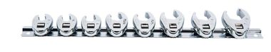 Sunex 3/8In Drive Fully Polished SAE Flare Nut Crowfoot Wrench 8pc Set, large image number 1