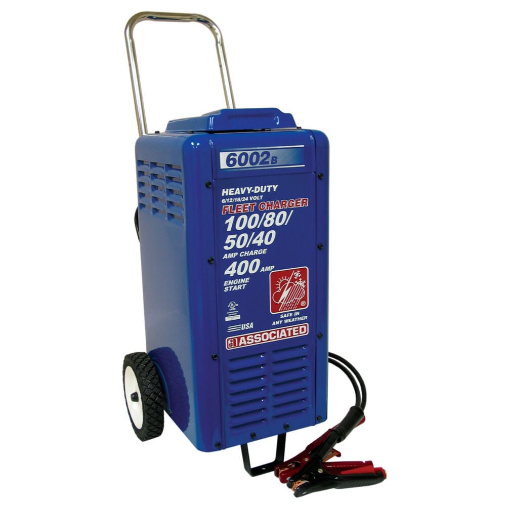 Associated Equipment Manual Heavy Duty Fleet Wheel Charger with Timer 6/12/18/24V – 6002B