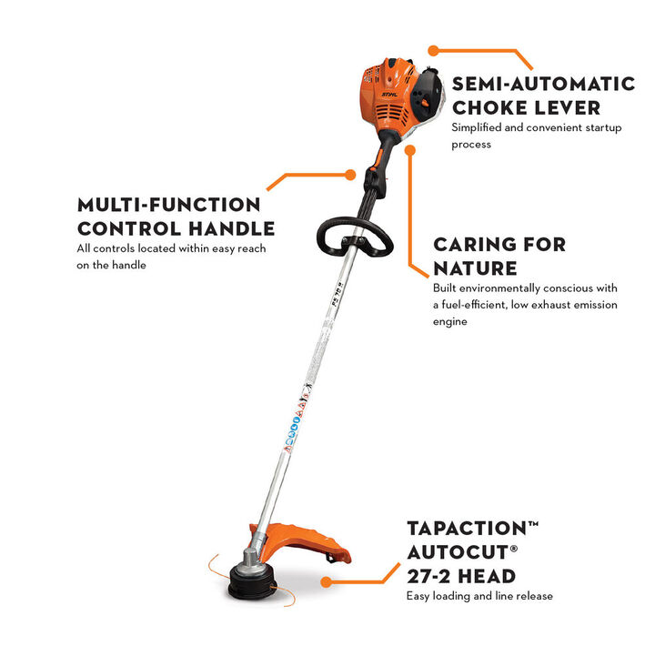 Stihl FS 70R 27.22 cc Straight Shaft Trimmer Gas Powered with Loop Handle, large image number 1