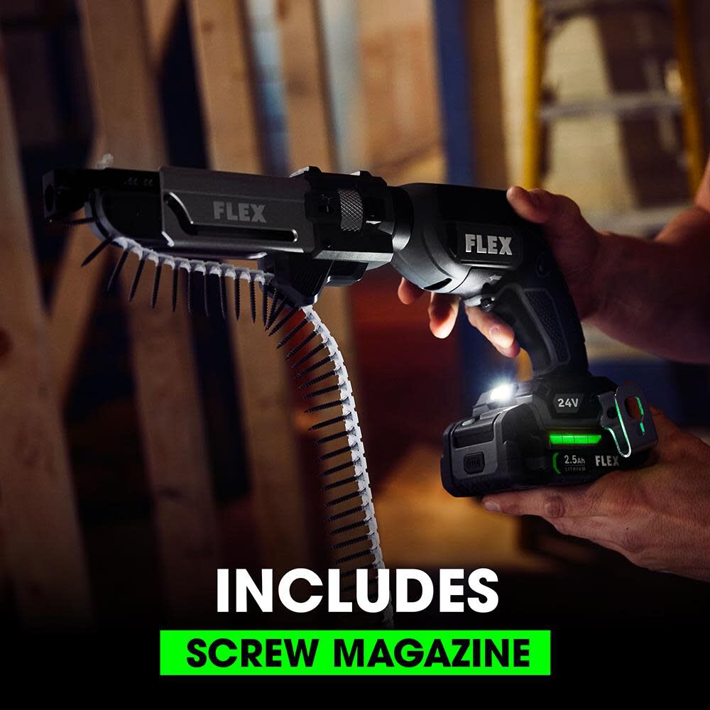 FLEX Promotional 24V Drywall Screw Gun With Magazine Attachment (Bare Tool), large image number 5