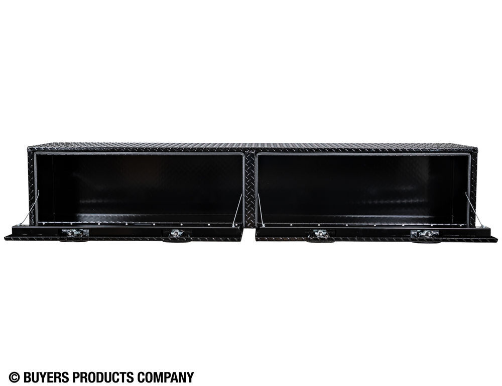 Buyers Products Company 18x16x96 Inch Gloss Black Diamond Tread Aluminum Topsider Truck Box, large image number 8