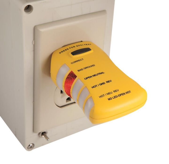 Gardner Bender Sperry Instruments HGT6520 Stop Shock II GFCI Outlet Circuit Analyzer Tester Detects Low Resistance Single LED Indication of Wiring Error 1/Ea, large image number 3