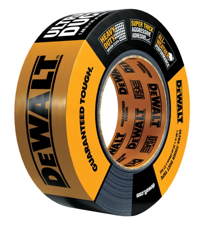DEWALT Ultra Tough Duct Tape 1.88in x 30yd Black Case of 18 Rolls, large image number 1
