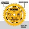 DEWALT 7-1/4 Inch Circular Saw Blade 40 Tooth with 5/8 Inch Arbor, small image number 2