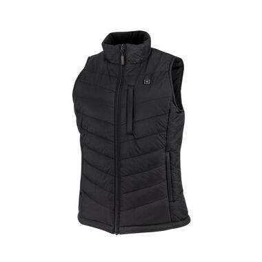 Radians Womens Heated Puffer Vest Kit with Battery, Black, Large