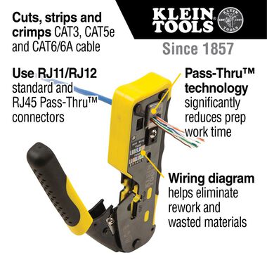 Klein Tools Pass-Thru Modular Crimper, large image number 1