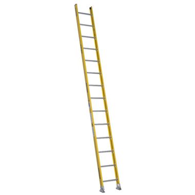 Werner 14 Ft. Type IAA Fiberglass Round Rung Straight Ladder, large image number 0