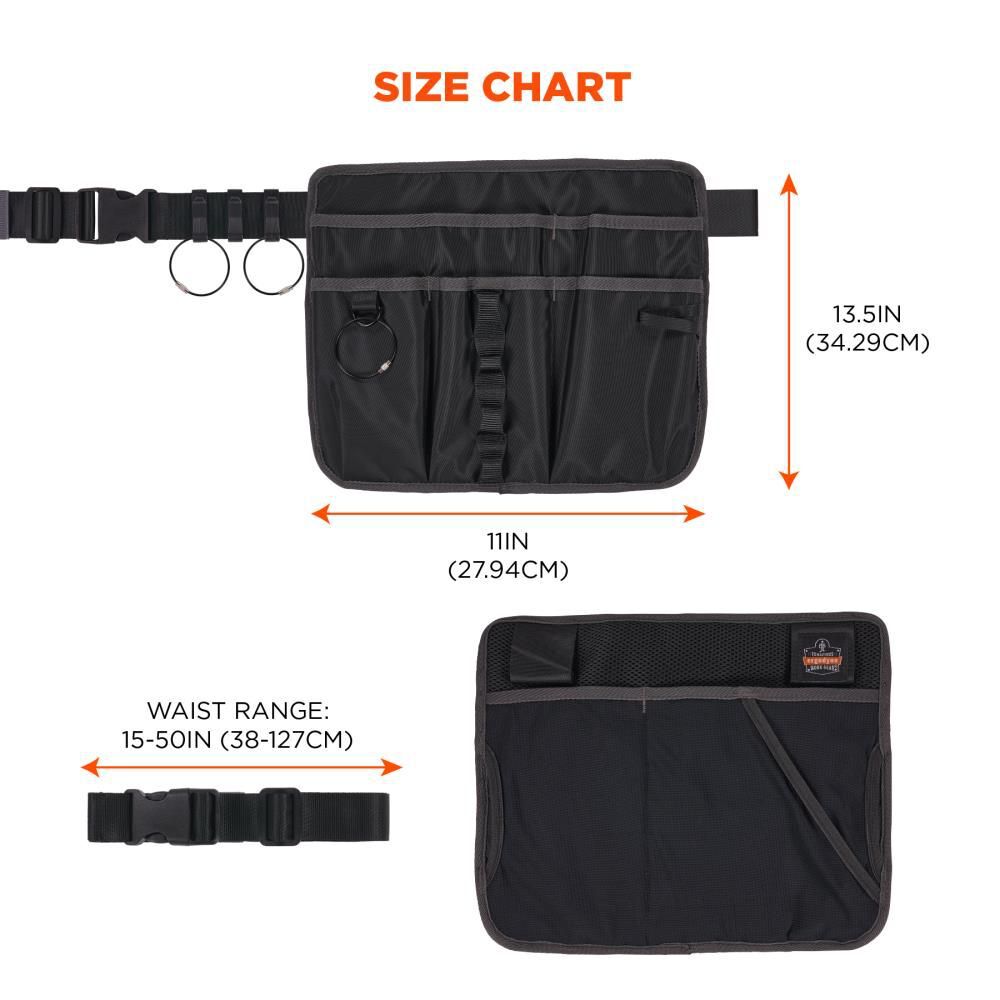 Ergodyne Arsenal 5715 Black Cleaning Apron Pouch with Pockets, large image number 6