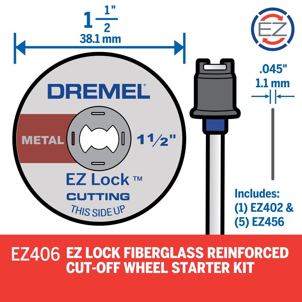Dremel ez lock cut store off wheels