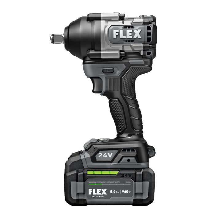 FLEX 24V Cordless 1/2 Inch Mid Torque Impact Wrench Kit, large image number 5