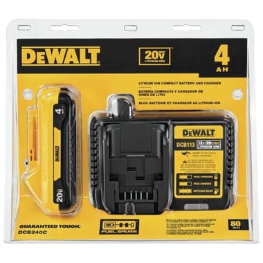 DEWALT 20V MAX Compact 4Ah Battery Starter Kit, large image number 1