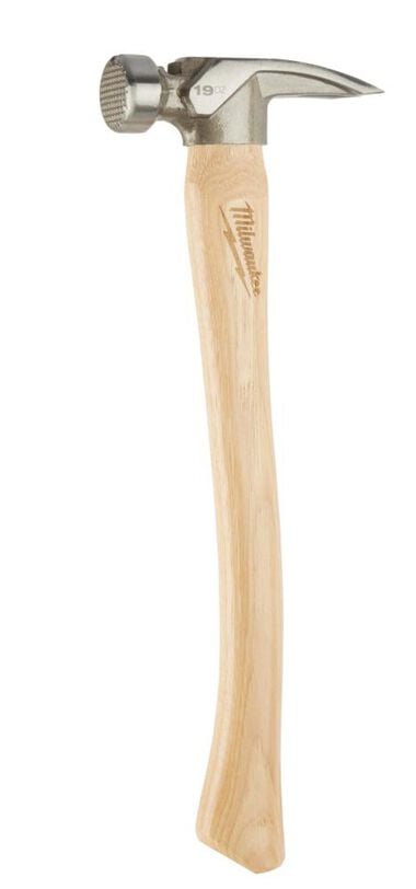 Milwaukee 19oz Milled Face Hickory Wood Framing Hammer