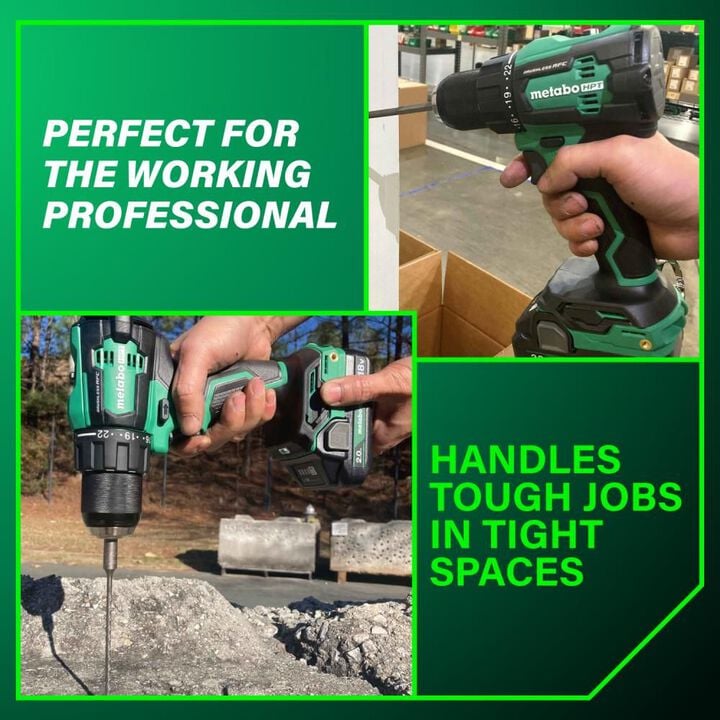 Metabo HPT 36V MultiVolt Cordless Brushless 1/2in Hammer Drill Kit, large image number 3