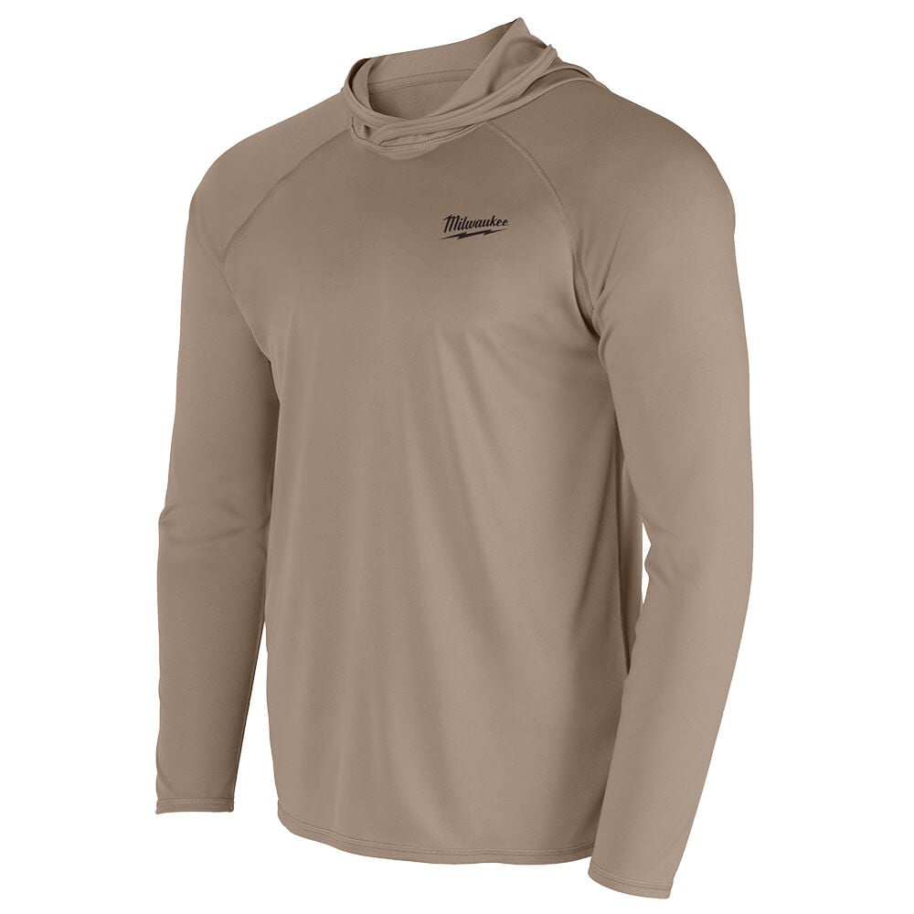 Milwaukee WORKSKIN Hooded Sun Shirt-SANDSTONE Size 2XL – M550N-2X