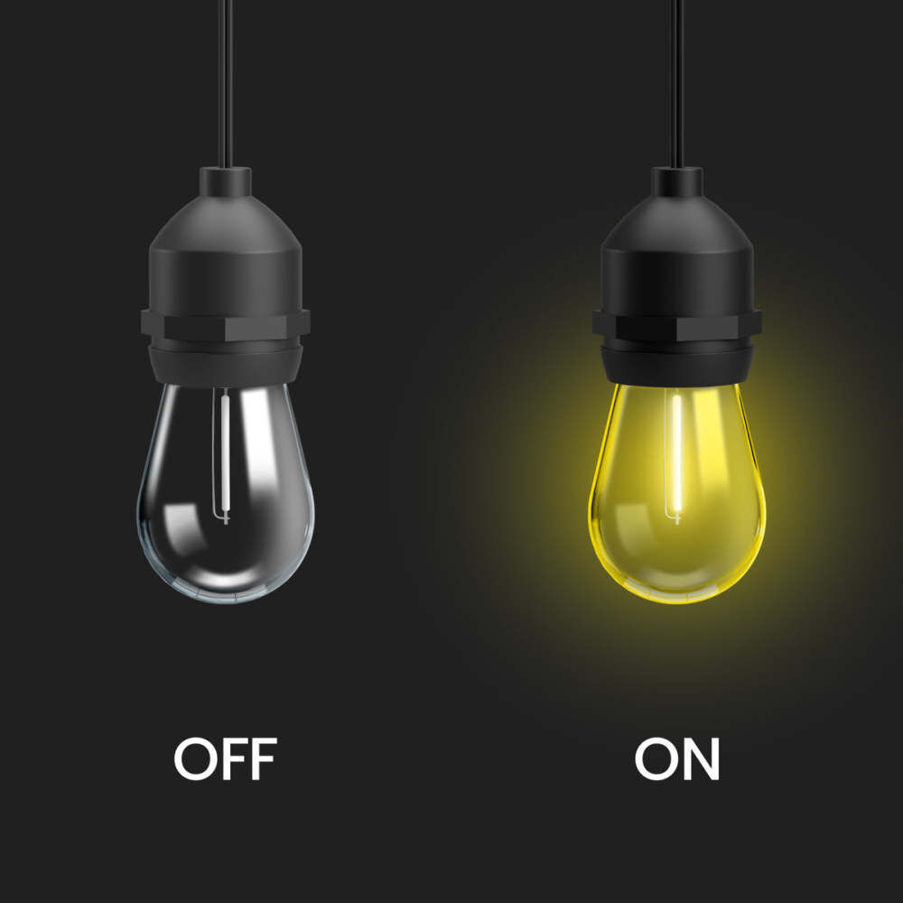 Feit Electric 24 Ft. 3000K 13 LED String Light with Remote Bright White, large image number 5