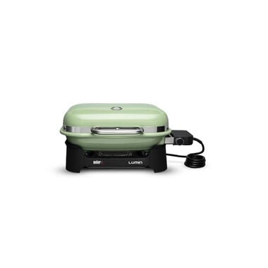 Weber Lumin 120V Compact Electric Grill Seafoam Green
