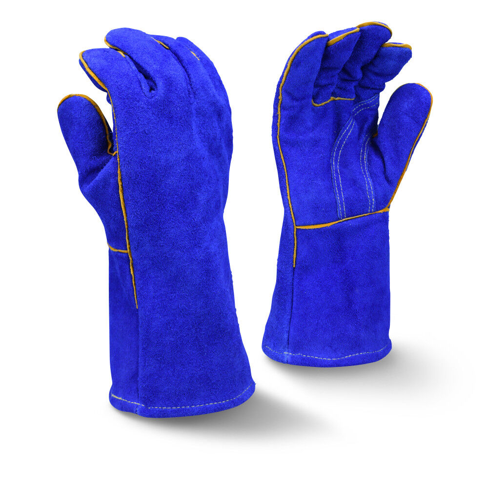 Radians Blue Welding Gloves Regular Shoulder Split Leather XL, large image number 2