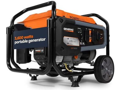 Generac 7678 - GP3600 - 3,600 Watt Portable Generator, 50 State