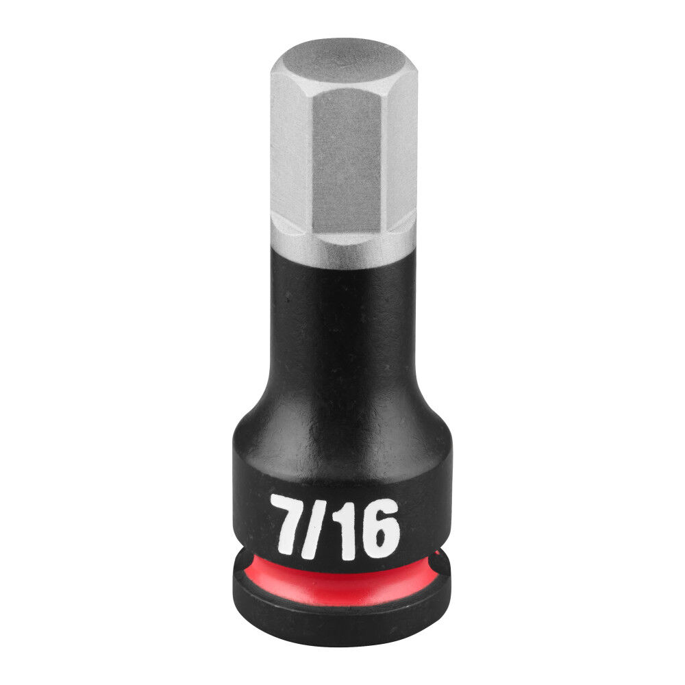 Milwaukee SHOCKWAVE Impact Duty 3/8 Inch Drive 2 Inch Hex 7/16 Inch Bit Socket - 49-66-7280