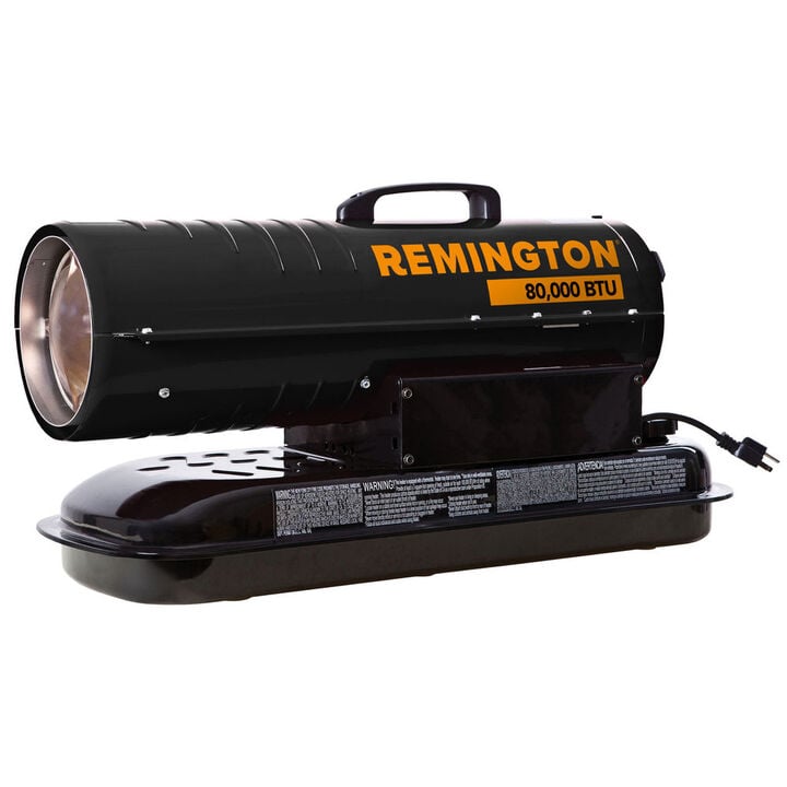 Remington 80000 BTU Battery Powered Kerosene or Diesel Forced Air Heater with Thermostat, large image number 1