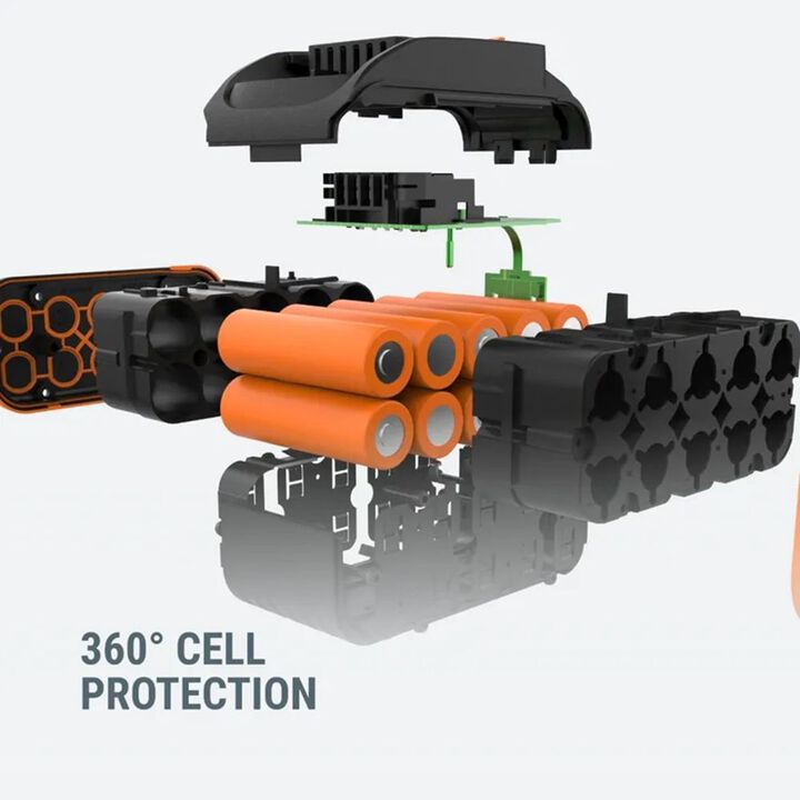 Worx PowerShare Pro 20V 4Ah Lithium Ion Power Tool Battery Pack with Fuel Indicator, large image number 3
